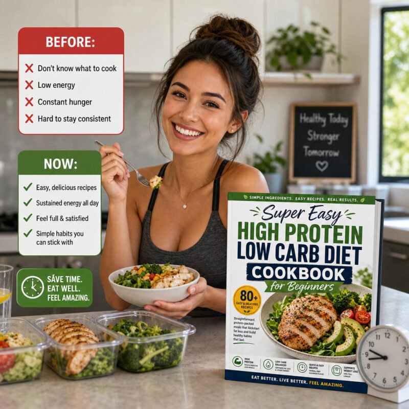 Super Easy High Protein Low Carb Diet Cookbook for Beginners
