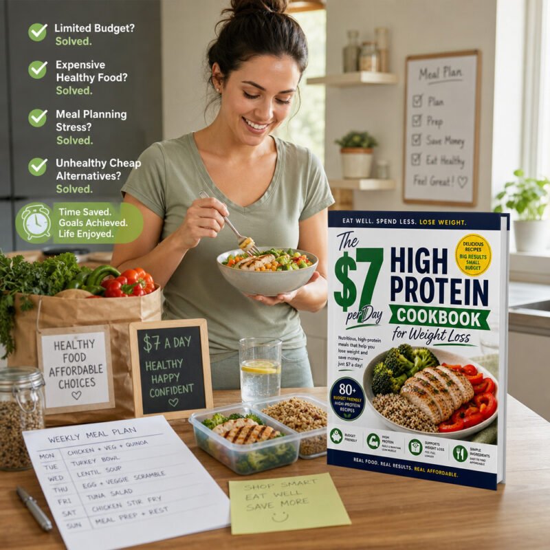 The $7 per Day High Protein Cookbook for Weight Loss