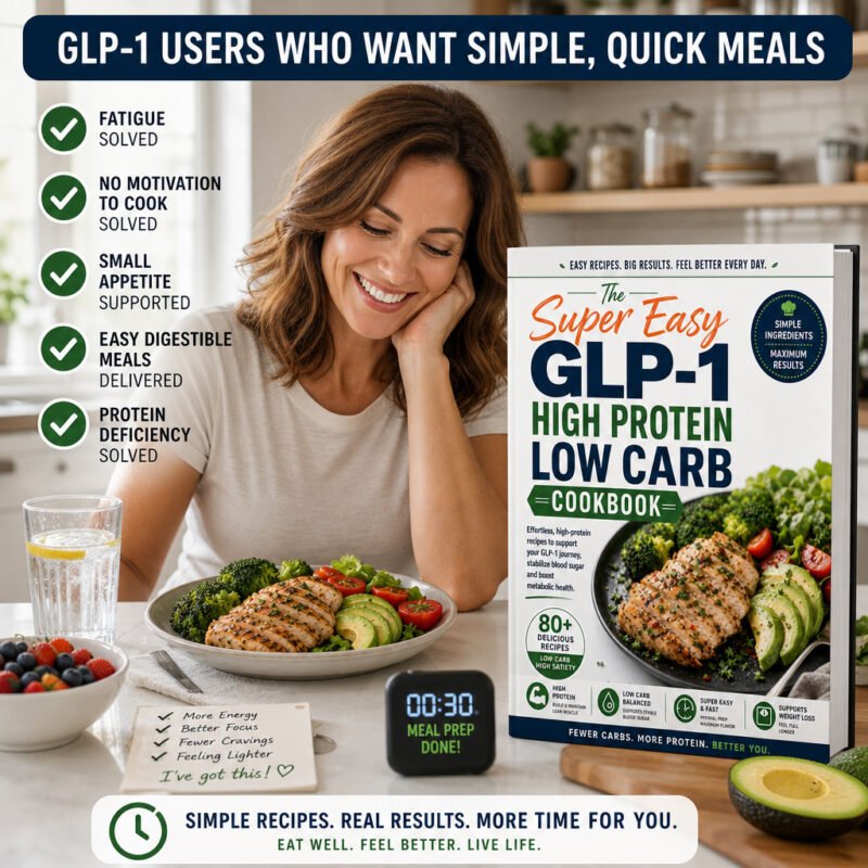 The Super Easy GLP-1 High Protein Low Carb Cookbook